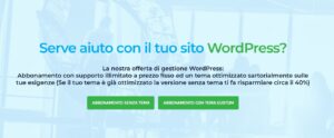 Manutenzione siti web WordPress